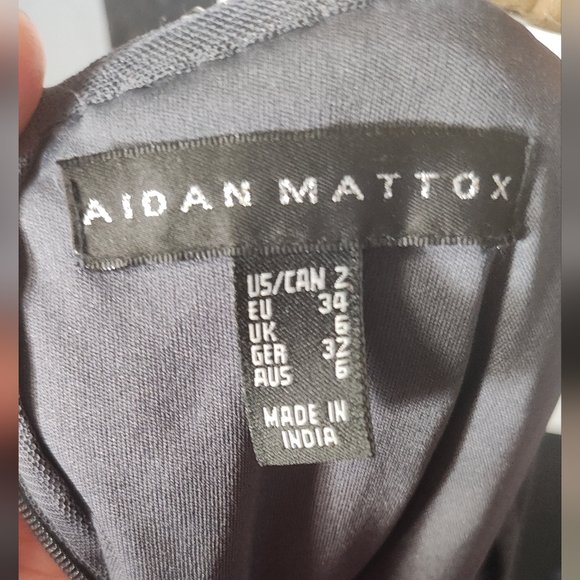 AIDAN MATTOX New Elegant Black and Silver Sequin Dress. - Picture 10 of 17